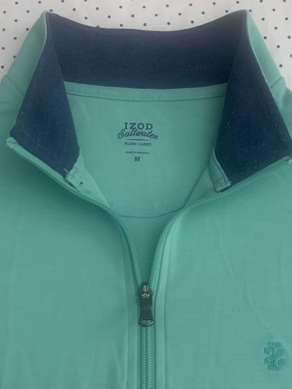 IZOD SALTWATER Cotton/Poly 1/4 Zip Sweatshirt